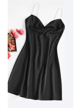 Spaghetti Strap One-piece Dress-Black